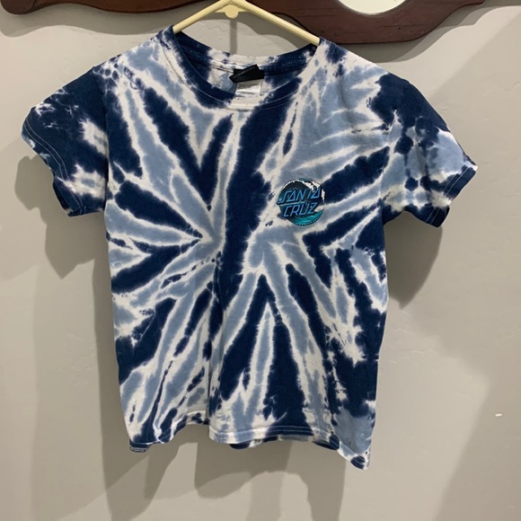 Santa Cruz Skateboards Tops - Santa Cruz tye dye cropped tee